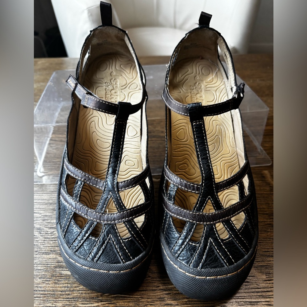 JSport by Jambu Vegan Mary Jane‎ Sport Sandals Black 8